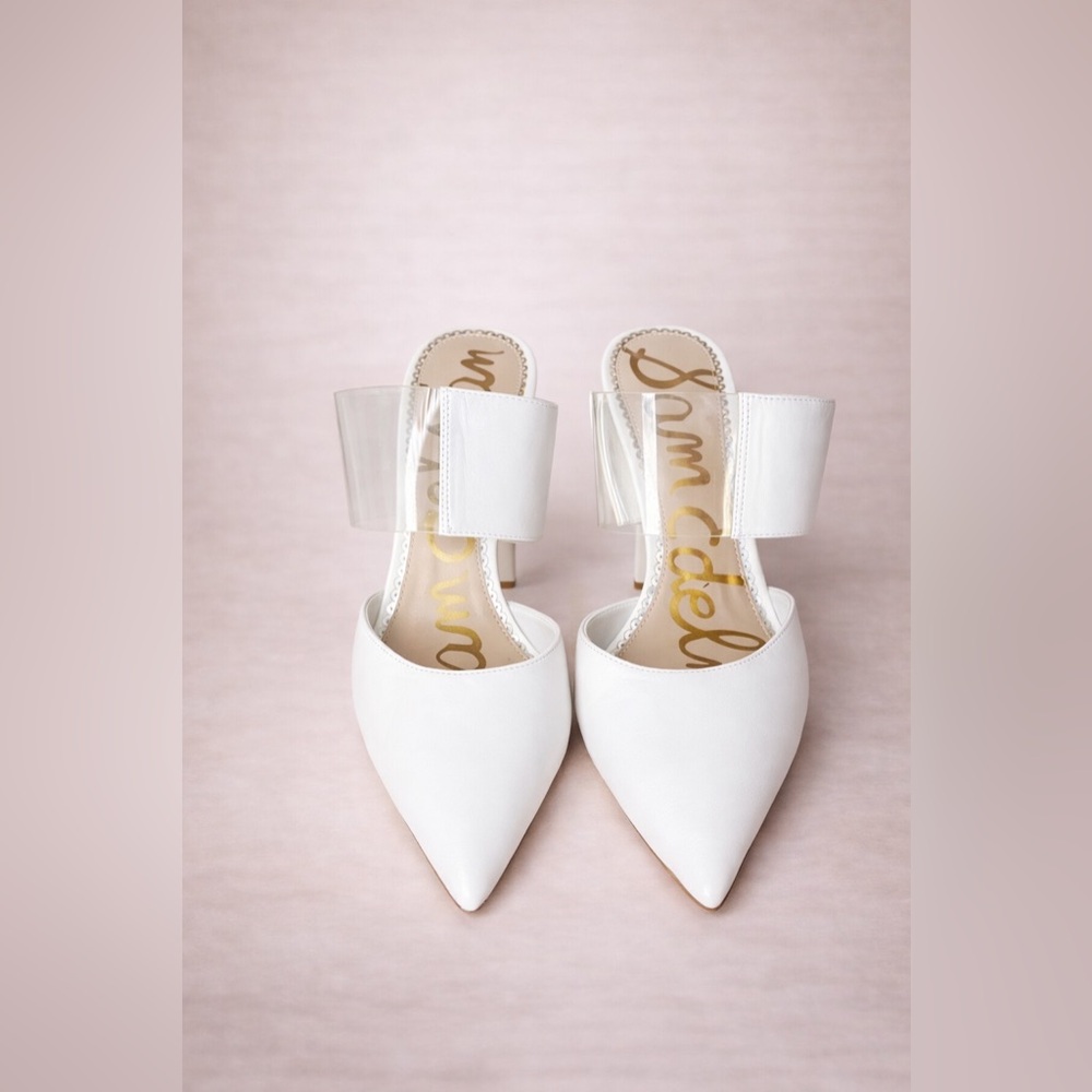 Sam Edelman White Pointed Toe Heels